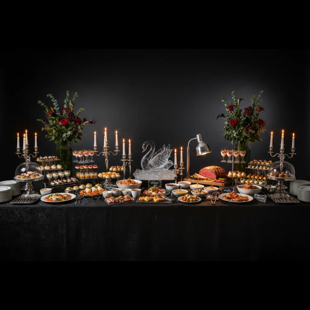 Buffet Setup with Decor