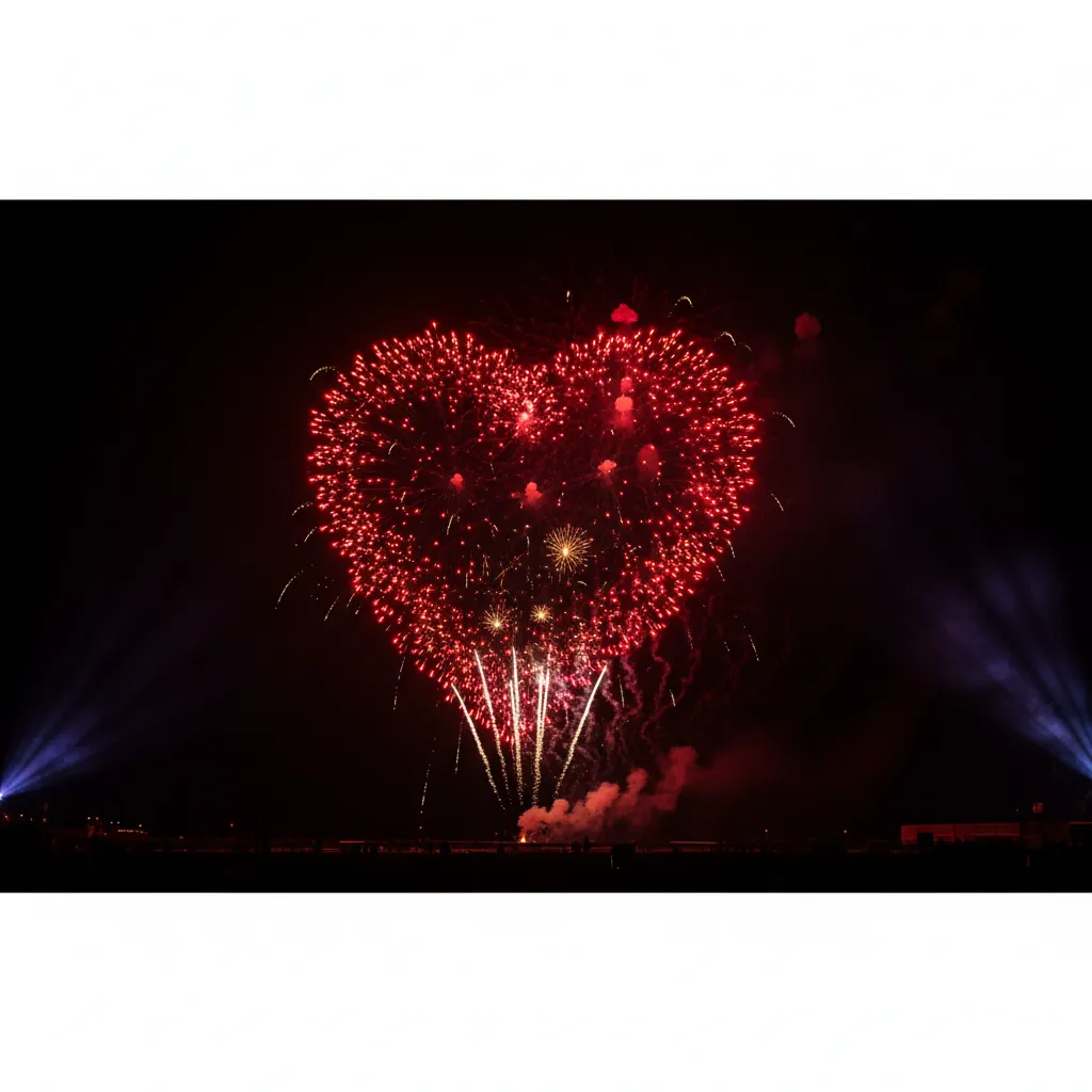 Heart-Shape Aerial Burst