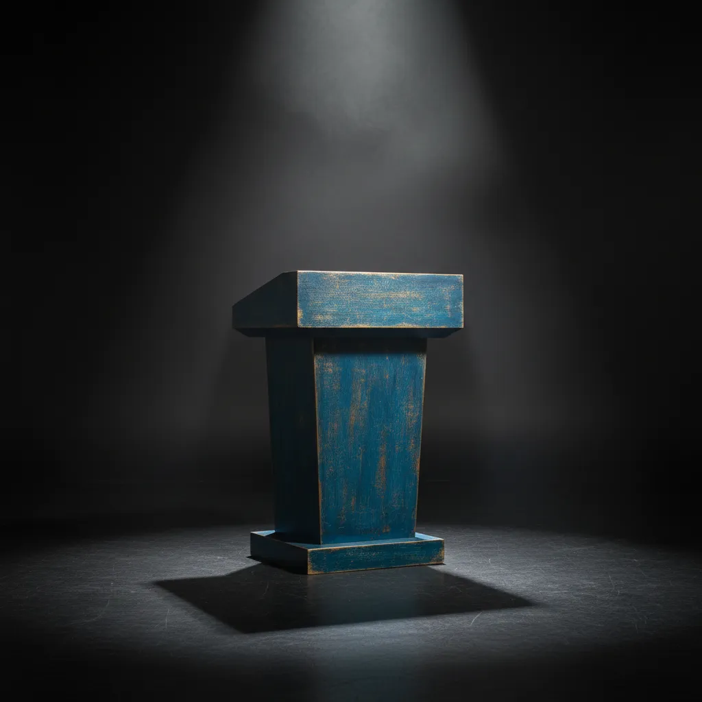 Wooden Podium — Painted (2x2x4 ft) — Aum Event
