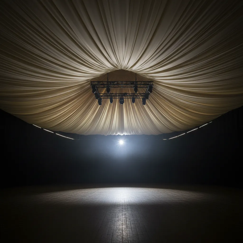 Ceiling Drape — Full Hall — Aum Event